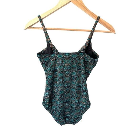 Miraclesuit Pin-up One Piece Swimsuit Pin Underwire Slimming Nile Blue Sz 16 NWT - Picture 5 of 7